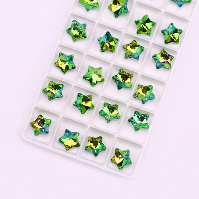 6432 Звездни висулки Австрийски кристални мъниста Разхлабени планински кристали Талисмани Стъклени камъни в цвят на дъгата за изработка на бижута Направи си сам