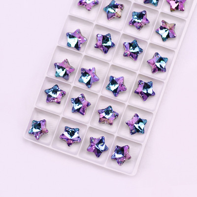 6432 Звездни висулки Австрийски кристални мъниста Разхлабени планински кристали Талисмани Стъклени камъни в цвят на дъгата за изработка на бижута Направи си сам