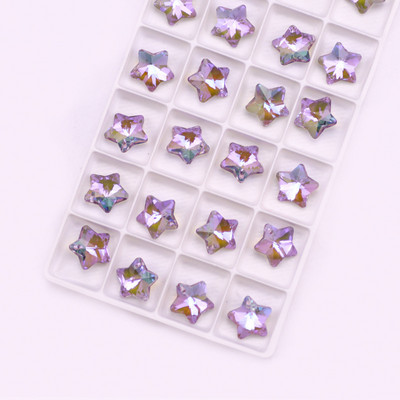 6432 Звездни висулки Австрийски кристални мъниста Разхлабени планински кристали Талисмани Стъклени камъни в цвят на дъгата за изработка на бижута Направи си сам