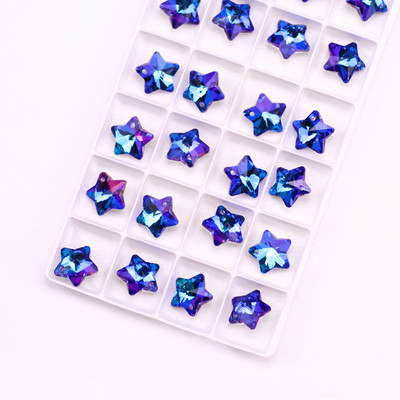 6432 Звездни висулки Австрийски кристални мъниста Разхлабени планински кристали Талисмани Стъклени камъни в цвят на дъгата за изработка на бижута Направи си сам