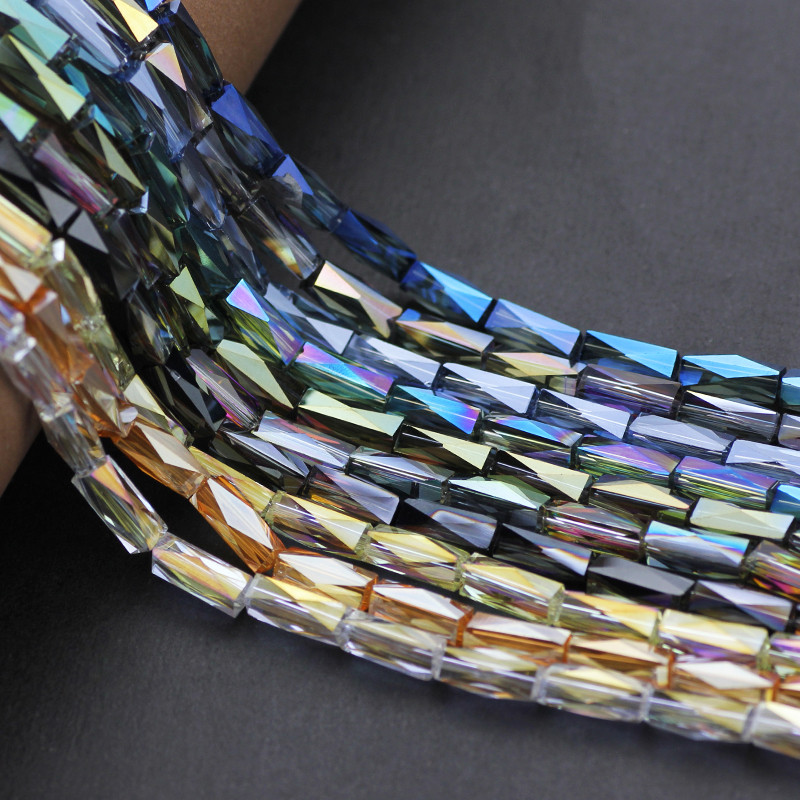 Mărgele de cristal austriac dreptunghiular 6x13mm Mărgele libere din sticlă de formă pătrată de înaltă calitate pentru realizarea de bijuterii brățări DIY
