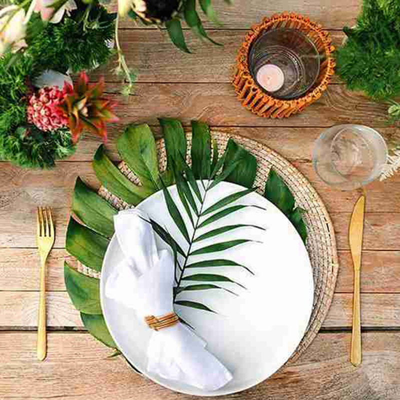 Ar rokām darināts bambusa salvešu gredzens, dabīgi zemnieciski salvešu turētāji Serviette sprādzes turētāja komplekts no 6