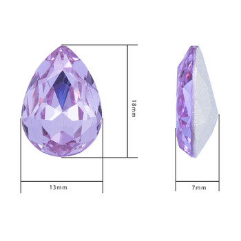 Bright Crystal Drop k9 Glass Rhinestone Accessories Craft Gem Коледно облекло Dress Jewelry Decoration for Diy Beads Craft