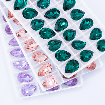 Bright Crystal Drop k9 Glass Rhinestone Accessories Craft Gem Χριστουγεννιάτικα ρούχα φόρεμα κοσμήματα Διακόσμηση για Diy Beads Craft