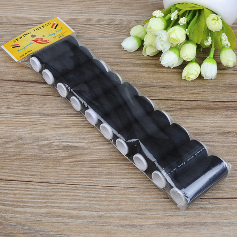 10 vnt / rinkinys Spalvingi poliesterio siuvimo siūlai Mašina Siuvinėjimo siūlų ritė namų reikmenys