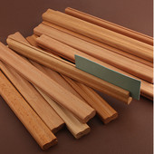 Ādas rīks Pulēta masīvkoka skava Rokas sānu eļļota koka klipu apstrāde DIY ādas amatniecības instrumentam