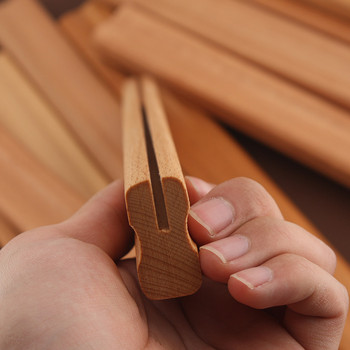 Δερμάτινο εργαλείο Γυαλισμένο σφιγκτήρας από μασίφ ξύλο Πλαϊνή επεξεργασία με ξύλινο κλιπ με λάδι για DIY δερμάτινο εργαλείο χειροτεχνίας