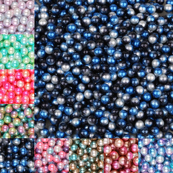 Изберете размер 4 mm/5 mm/6 mm/8 mm Смесен цвят без дупки Перлено мънисто Направи си сам пластмасови имитационни перлени мъниста за облекло, ръчна изработка, художествена декорация