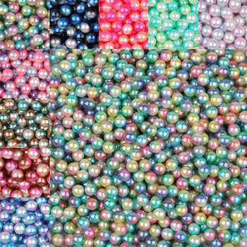 Μέγεθος επιλογής 4mm/5mm/6mm/8mm Μικτό χρώμα Χωρίς τρύπα Pearl Bead DIY πλαστικές απομίμηση μαργαριταριών χάντρες για ένδυμα χειροποίητη διακόσμηση τέχνης