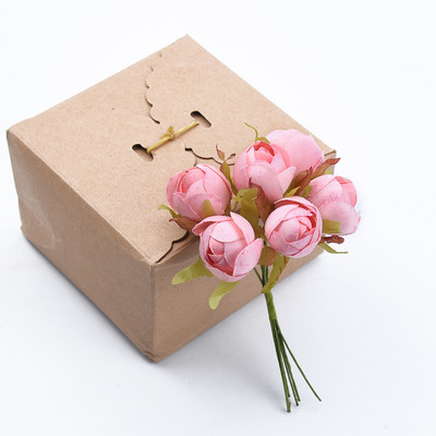 6gab Kāzu Dekoratīvie Ziedi Ziemassvētku Dekorācijas Mājai Kāzu aksesuāri Tējas rozes Lēti Mākslīgie Ziedi