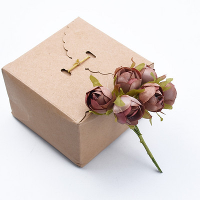 6gab Kāzu Dekoratīvie Ziedi Ziemassvētku Dekorācijas Mājai Kāzu aksesuāri Tējas rozes Lēti Mākslīgie Ziedi