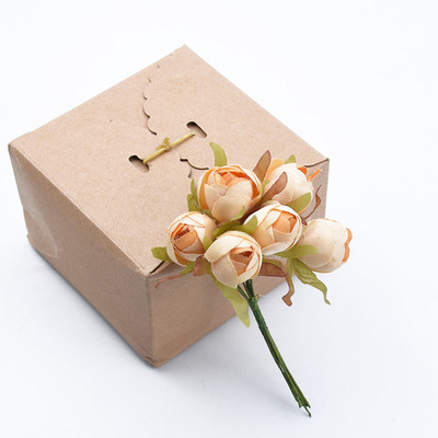 6gab Kāzu Dekoratīvie Ziedi Ziemassvētku Dekorācijas Mājai Kāzu aksesuāri Tējas rozes Lēti Mākslīgie Ziedi