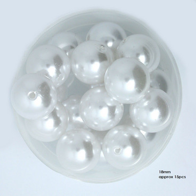 Izmērs 4 6 8 10 12 14 16 18 20 mm balta ziloņkaula krāsa ABS pērļu imitācijas krelles rotaslietu izgatavošanai/mājas dekorēšanai.