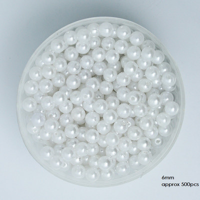 Izmērs 4 6 8 10 12 14 16 18 20 mm balta ziloņkaula krāsa ABS pērļu imitācijas krelles rotaslietu izgatavošanai/mājas dekorēšanai.