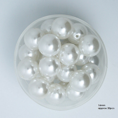 Izmērs 4 6 8 10 12 14 16 18 20 mm balta ziloņkaula krāsa ABS pērļu imitācijas krelles rotaslietu izgatavošanai/mājas dekorēšanai.