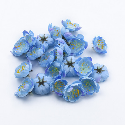 30/50/100 gab. Zīda plūmju ziedu dekoratīvie ziedi, kāzu dāvanu kastīte Ziemassvētku rotājumi mājas mākslīgajiem augiem