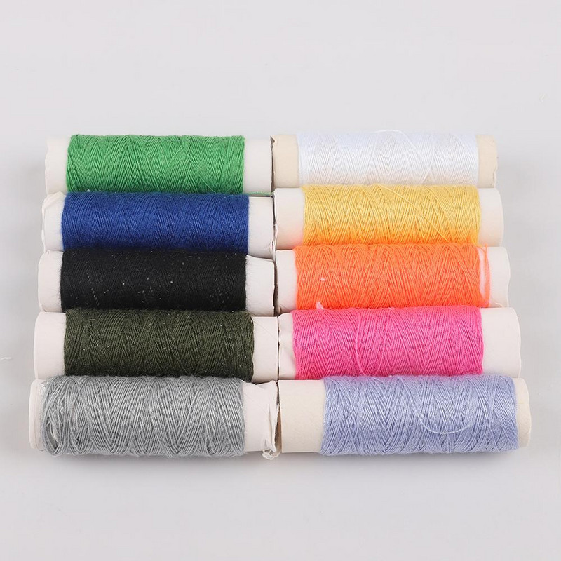 12 vnt/komplektas Poliesteris Patvarus siuvimo mezgimo siūlų ritė rankinio siuvimo mašinos siuvimo siūlai