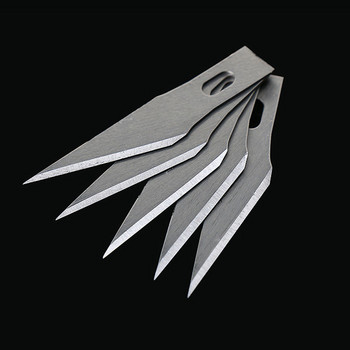 1 комплект занаятчийски нож с 6 бр. острие, нож за дърворезба от алуминиева сплав, занаятчийски инструмент за гравиране на телефони, инструмент за ремонт, неплъзгащ се метален скалпел, комплект инструменти