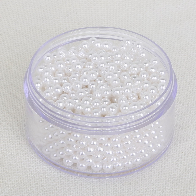 4/6/8/10/12/14/16/18/20 mm balta/ziloņkaula krāsa ABS pērļu imitācijas krelles Apģērba apaļas krelles, kas paredzētas īsu paziņojumu albuma dekorēšanai.