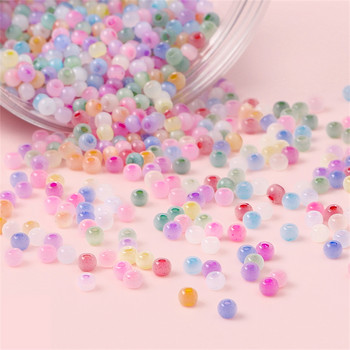150 τμχ 4mm Cat Eye Stone Ice Glass Beads Loose Spacer Seed Beads Needmade DIY Handmade Charms Βραχιόλια Κολιέ Αξεσουάρ