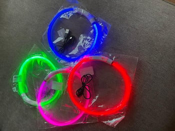 USB φόρτιση Led Dog Collar Anti-Lost/Avoid Car Accident Collar for Dogs Puppies Dog Collars Leads LED Supplies Προϊόντα για κατοικίδια