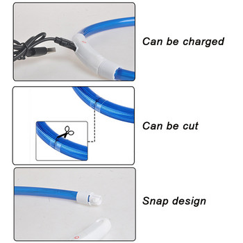 USB зареждане Led нашийник за кучета против загуба/избягване на автомобилна катастрофа нашийник за кучета Кученца Нашийници за кучета LED консумативи Продукти за домашни любимци