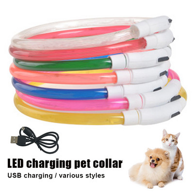 USB φόρτιση Led Dog Collar Anti-Lost/Avoid Car Accident Collar for Dogs Puppies Dog Collars Leads LED Supplies Προϊόντα για κατοικίδια