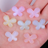 Jauna stila gaismas akrila krelles tauriņš sirds spalvas DIY tālruņa ķēdes rotaslietas izgatavošanas materiāls Amatniecība T0419