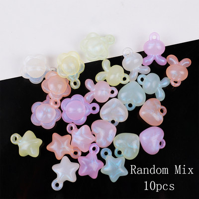 Jauna stila gaismas akrila krelles tauriņš sirds spalvas DIY tālruņa ķēdes rotaslietas izgatavošanas materiāls Amatniecība T0419