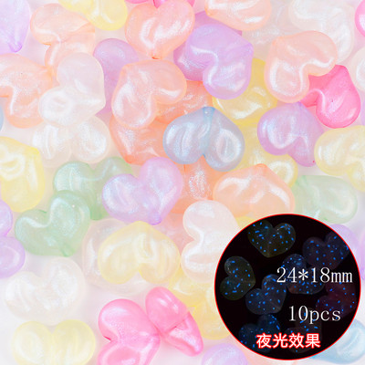 Jauna stila gaismas akrila krelles tauriņš sirds spalvas DIY tālruņa ķēdes rotaslietas izgatavošanas materiāls Amatniecība T0419