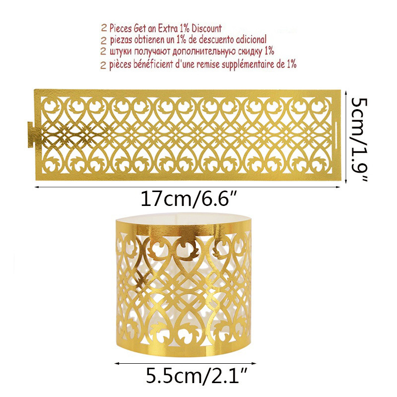 10/20 gab Dobs papīra salvešu gredzens, sprādzes, dvieļu gredzens dzimšanas dienas kāzām mājas ballīšu galdam, salvešu turētāja dekors, darbvirsmas darbs