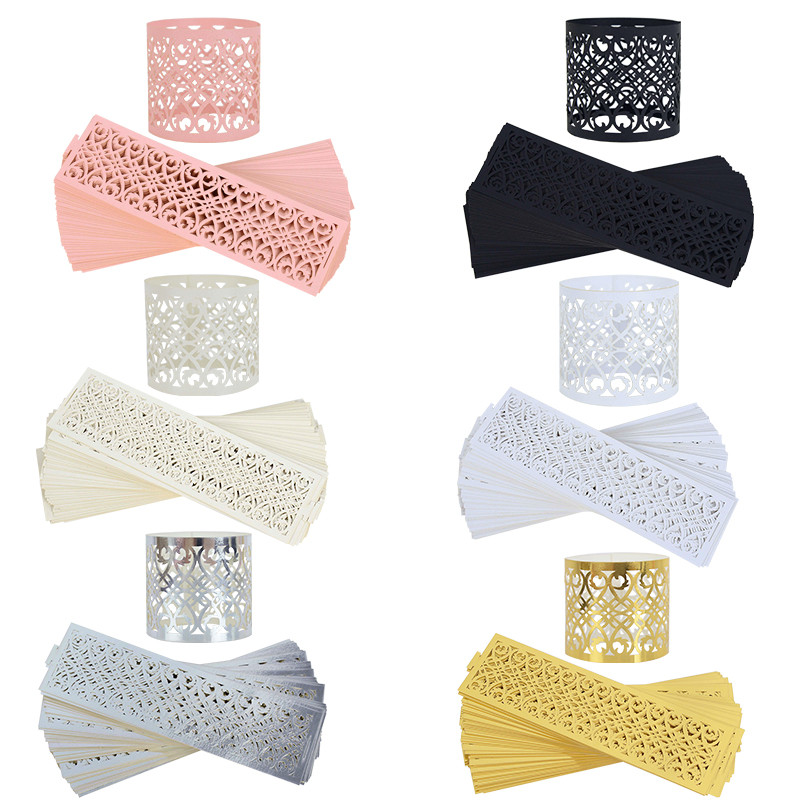 10/20 gab Dobs papīra salvešu gredzens, sprādzes, dvieļu gredzens dzimšanas dienas kāzām mājas ballīšu galdam, salvešu turētāja dekors, darbvirsmas darbs