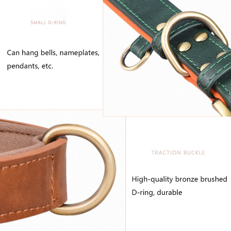 Ādas apkakles siksna Polsterēta mājdzīvnieku kaklasiksna Regulējama suņu kakla siksna Spēcīga un izturīga maziem un vidējiem suņiem Pet veikals Bulldogu bulterjers