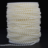 Vairāki izmēri, 3 mm–8 mm ABS imitācijas pērļu krelles pērļu ķēdes kāzu ballīšu festivāls Rotā roku darbs ar pērlītēm