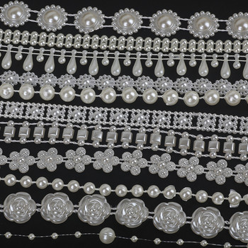 Множество размери 3 мм-8 мм ABS имитация на перлени мъниста Перлена верига Сватбено парти Фестивал Украсете ръчно изработени занаяти от мъниста Направи си сам