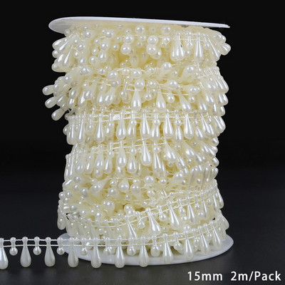 Vairāki izmēri, 3 mm–8 mm ABS imitācijas pērļu krelles pērļu ķēdes kāzu ballīšu festivāls Rotā roku darbs ar pērlītēm