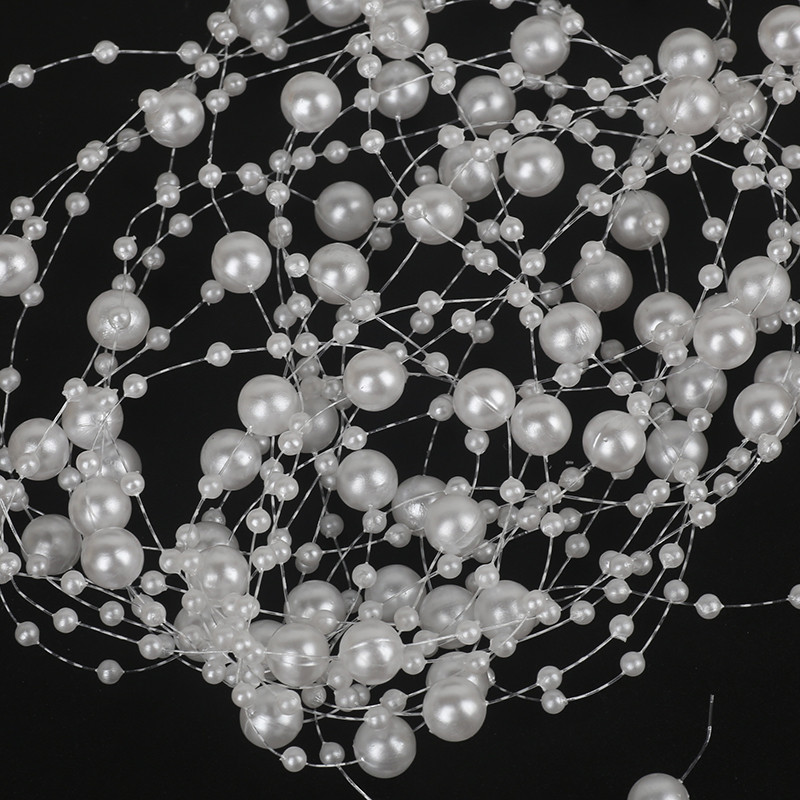 Vairāki izmēri, 3 mm–8 mm ABS imitācijas pērļu krelles pērļu ķēdes kāzu ballīšu festivāls Rotā roku darbs ar pērlītēm