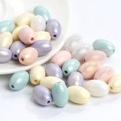 20g/50g konfekšu krāsainas krelles garas ovālas ABS pērļu maisījuma krāsainu pērļu maisījuma rotājumi kaklarotu izgatavošana. Šūšanas piederumi