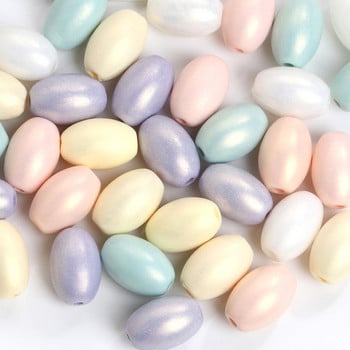 20g/50g Candy Color Beads Long Oval ABS Pearl Mix Colored Pearl Diy Bag Decorations Κολιέ Making Findings Αξεσουάρ ραπτικής