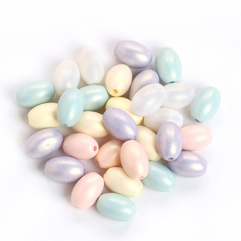 20g/50g Candy Color Beads Long Oval ABS Pearl Mix Colored Pearl Diy Bag Decorations Κολιέ Making Findings Αξεσουάρ ραπτικής