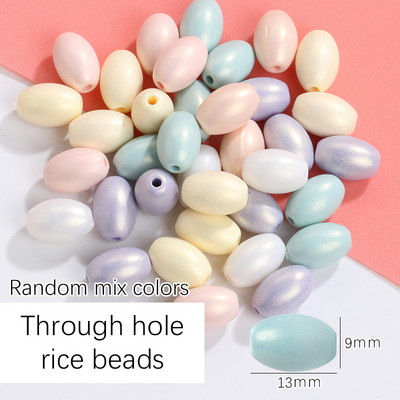 20g/50g konfekšu krāsainas krelles garas ovālas ABS pērļu maisījuma krāsainu pērļu maisījuma rotājumi kaklarotu izgatavošana. Šūšanas piederumi