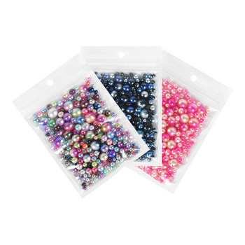 360 τμχ/παρτίδα Πολύχρωμα ABS Imitation Pearls Mix 3-8mm Στρογγυλές χάντρες Χωρίς Τρύπες Βραχιόλι Γούρια DIY Κολιέ χάντρες για κατασκευή κοσμημάτων