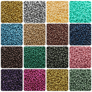 1000Pcs 3mm Pearl Color Paint Effect Glass Seed Beads For DIY Ring Rating Jewelry Making French Ebroidery Craft Supplies 30g