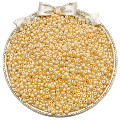 1000Gb 3mm Pērļu krāsas krāsas efekta stikla sēklu krelles DIY apģērbu šūšanai rotaslietas izgatavošanai franču izšūšanas amatniecības piederumi 30g