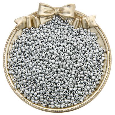 1000Gb 3mm Pērļu krāsas krāsas efekta stikla sēklu krelles DIY apģērbu šūšanai rotaslietas izgatavošanai franču izšūšanas amatniecības piederumi 30g