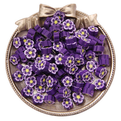 30gab./partija 10mm jauktas krāsas Ziedu forma Māla starplikas Pērlītes Polimēru Māla Pērlītes Apģērbam Juvelierizstrādājumu izgatavošana DIY ar rokām darināti aksesuāri