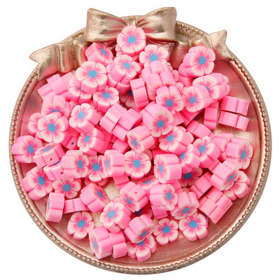 30gab./partija 10mm jauktas krāsas Ziedu forma Māla starplikas Pērlītes Polimēru Māla Pērlītes Apģērbam Juvelierizstrādājumu izgatavošana DIY ar rokām darināti aksesuāri