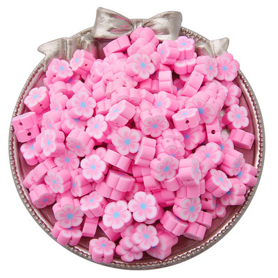 30gab./partija 10mm jauktas krāsas Ziedu forma Māla starplikas Pērlītes Polimēru Māla Pērlītes Apģērbam Juvelierizstrādājumu izgatavošana DIY ar rokām darināti aksesuāri