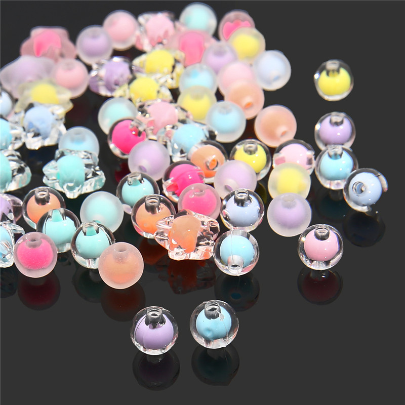 30g 83-110Gb krelles krelles Caurspīdīgas/Matētas apaļas zvaigznes plastmasas akrila apģērba krelles ar rokām darinātas šūšanas amatniecības aksesuāri