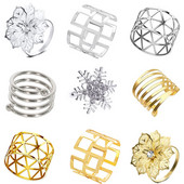 12gb Muguras raksts Kāzu salvešu gredzeni Galda dekorēšana Dobs Ģimenes Salidojums Ikdienas lietošanai Salvešu sprādzes turētājs